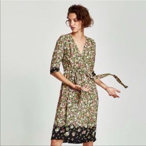 Zara floral midi dress